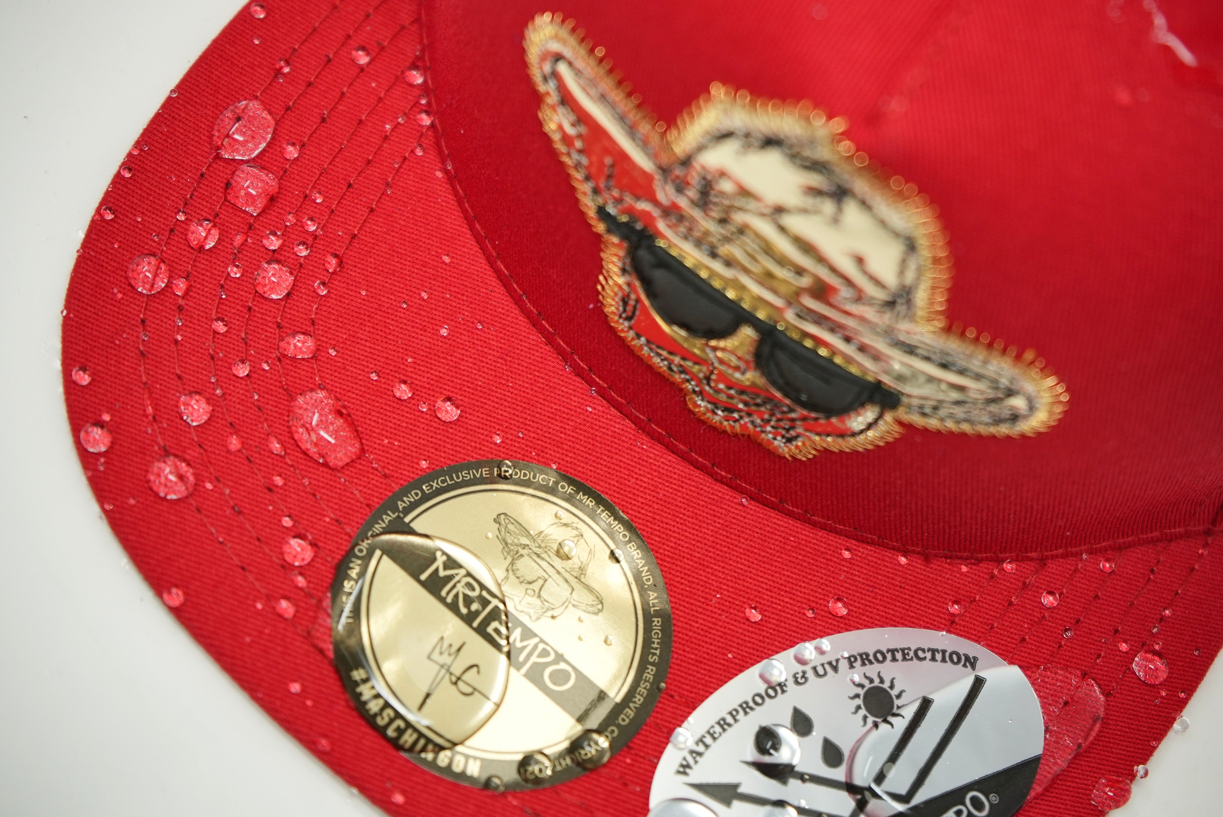 Mr. Tempo Gold/Red Hat “Mexican Flag” Visor