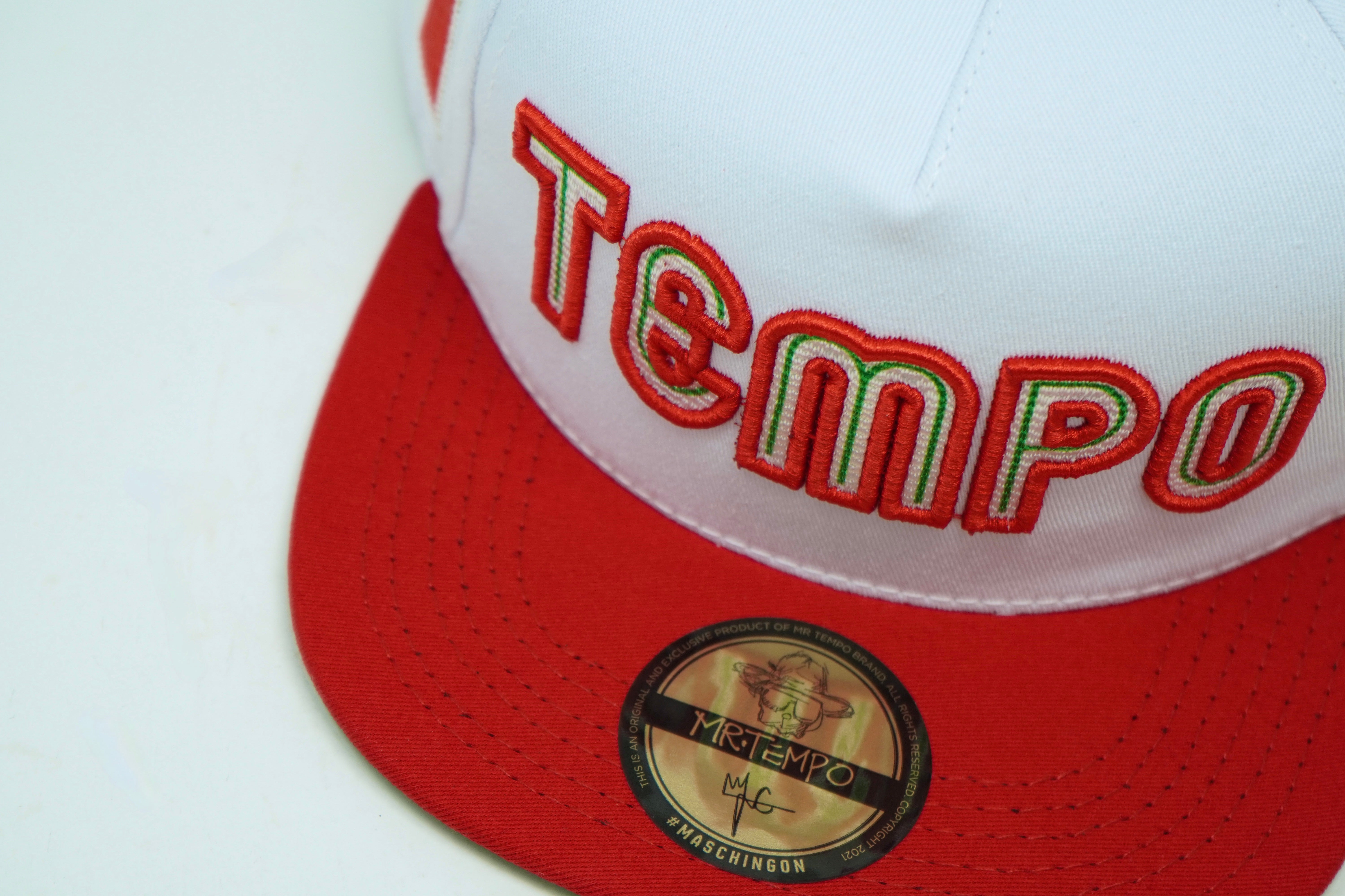 Mr.Tempo White/Red Hat