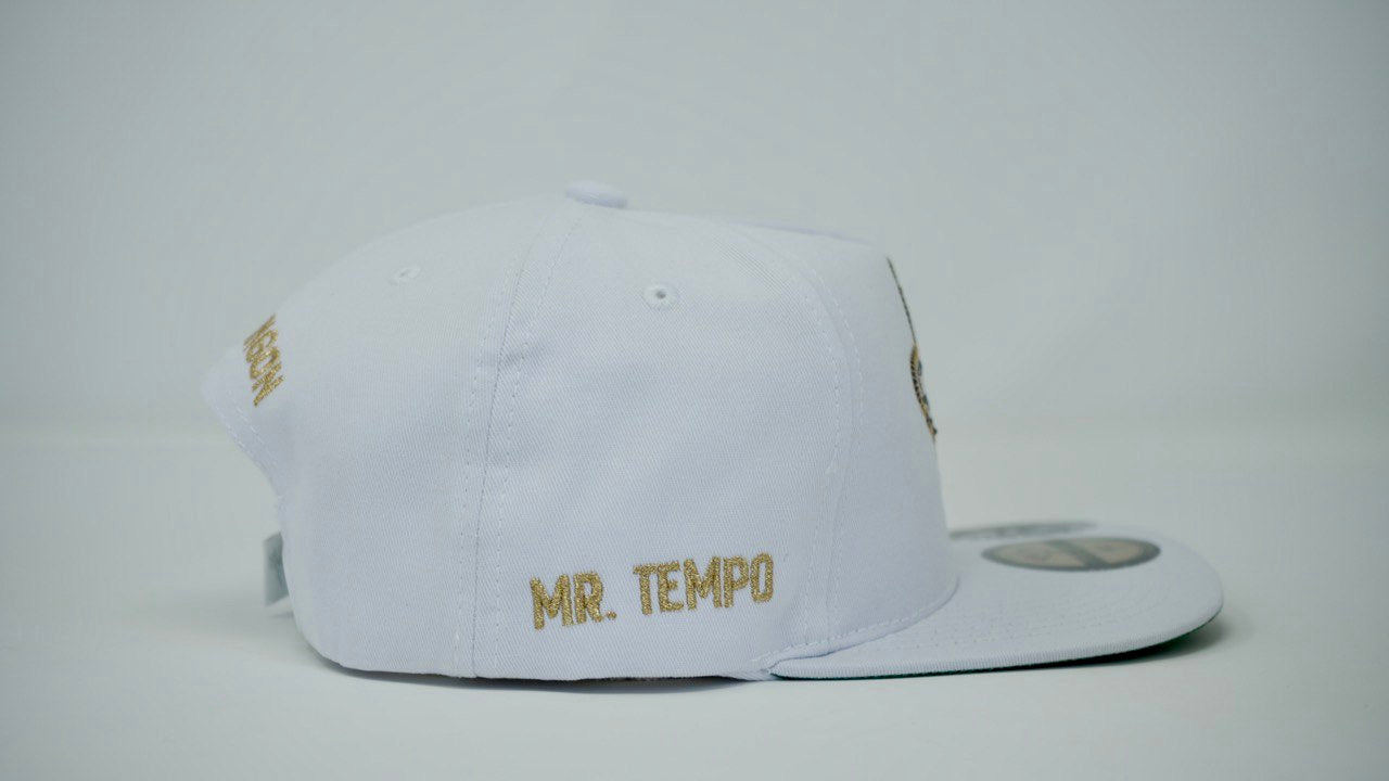 Mr. Tempo Gold/White Hat  “Mexican Flag” Visor