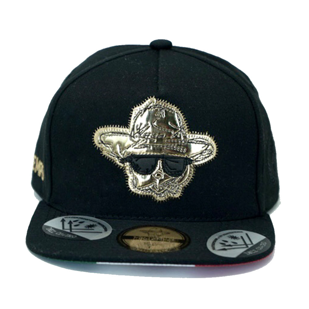 Mr.Tempo Gold/Black Hat  “Mexican Flag” Visor